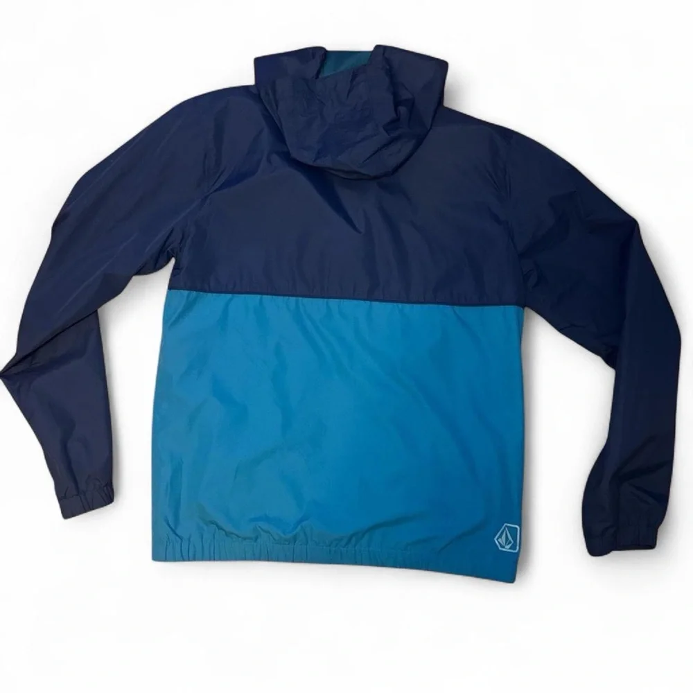 Volcom VTG 2010s Blue Colorblock Lightweight Zip-Up Windbreaker Jacket — SMALL - Picture 5 of 8